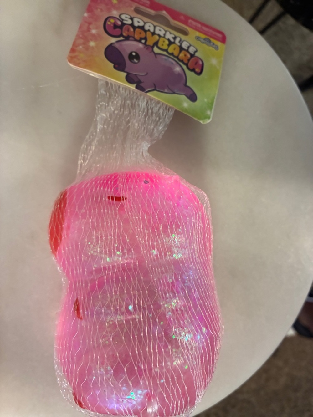 Pink Glitter Bath Toy